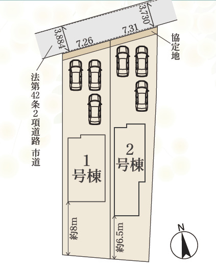 リナージュいなべ北勢町東村２４－１期の見取り図
