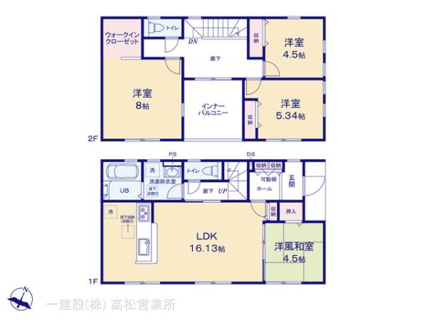 リーブルガーデン丸亀市飯山町第三の見取り図
