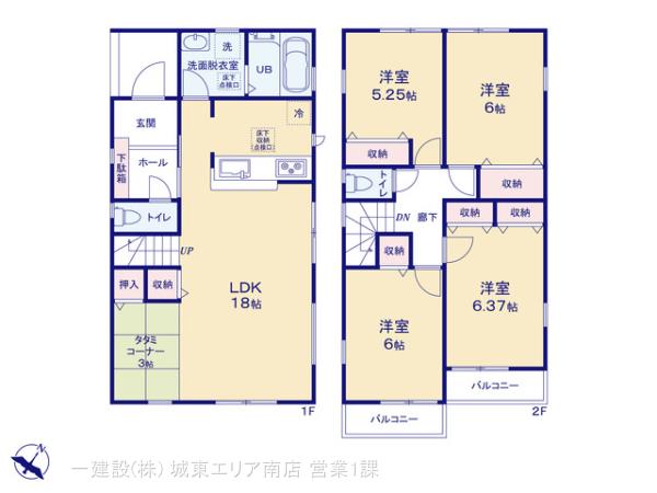 リーブルガーデン市川市南大野２丁目の見取り図