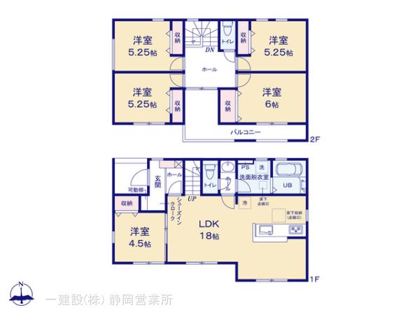 リーブルガーデン清水区三保松原町の見取り図