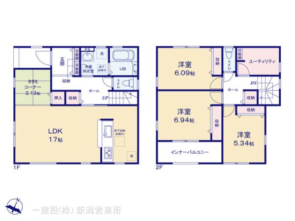 リーブルガーデン新発田豊町第5の見取り図