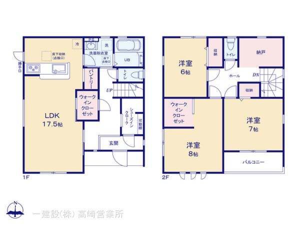 リーブルガーデン富岡七日市第１２の見取り図