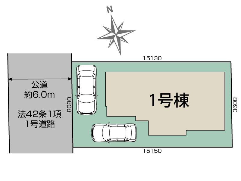 ブルーミングガーデン宇治市伊勢田町遊田２期１棟の見取り図