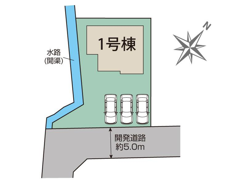ブルーミングガーデン甲府市羽黒町３期１棟の見取り図