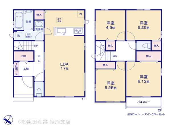 ハートフルタウン足立区伊興四丁目3413番の見取り図