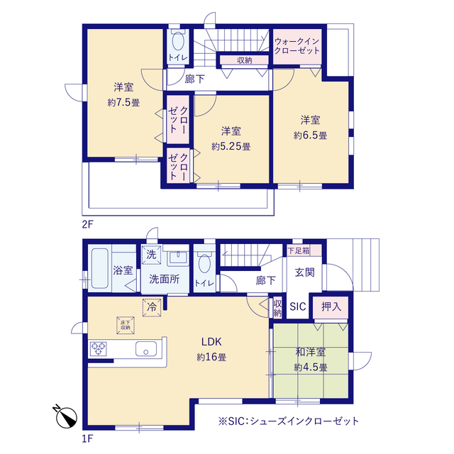 グラファーレ4275松伏町松伏２９期１棟の見取り図