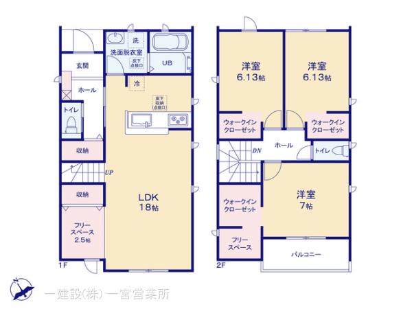 リーブルガーデン江南市古知野東小学校前の見取り図