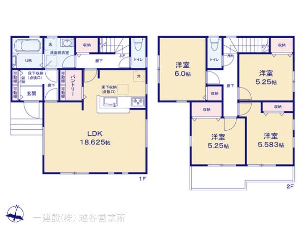 リーブルガーデン越谷市弥十郎第２の見取り図