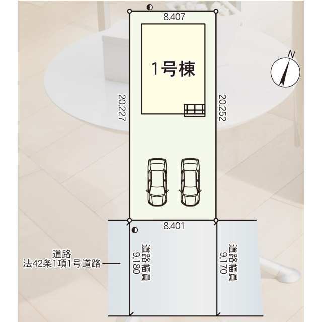 クレイドルガーデン十和田市穂並町 第1の見取り図