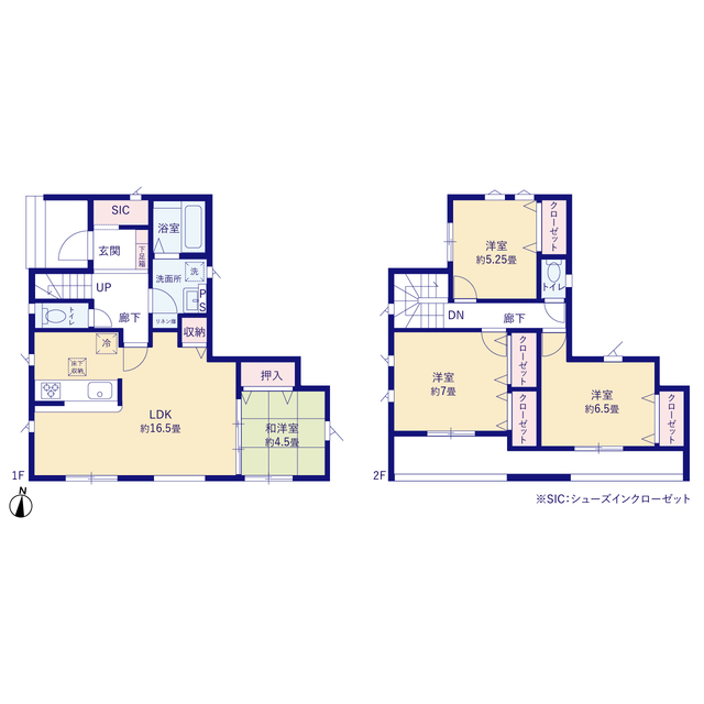 グラファーレ4249郡山市久留米３期２棟の見取り図