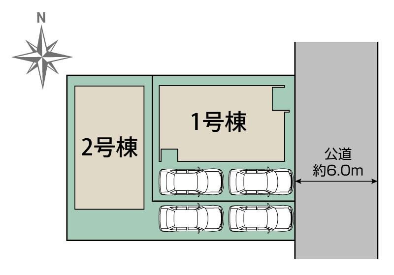 ブルーミングガーデン八千代市下市場１丁目２棟の見取り図