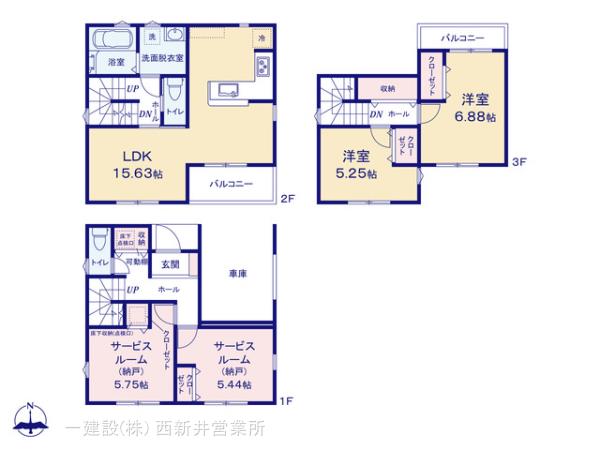 リーブルガーデン足立区扇１６期の見取り図