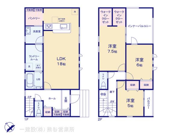 リーブルガーデン熊谷新堀新田第３の見取り図