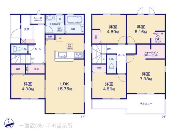 リーブルガーデン常滑市白山町の見取り図