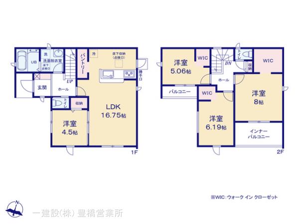 リーブルガーデン豊川市国府町豊成５８期の見取り図