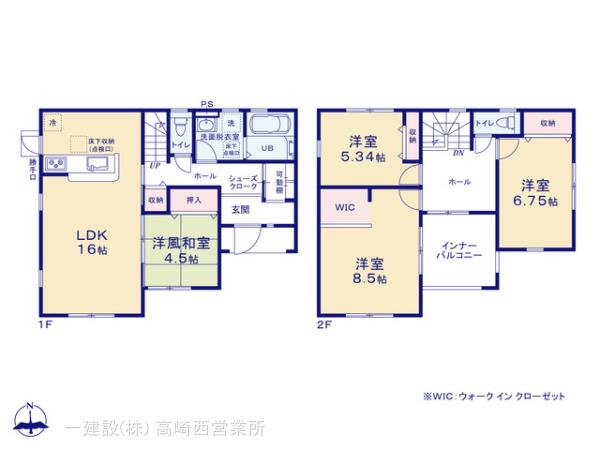 リーブルガーデン第４前橋鼻毛石の見取り図