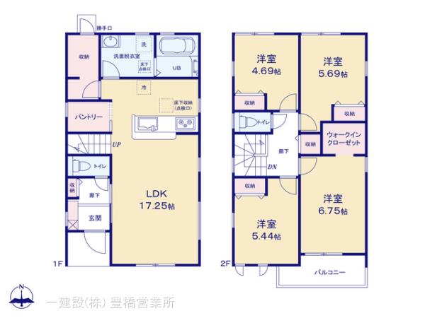 リーブルガーデン豊橋市牛川薬師町５８期の見取り図