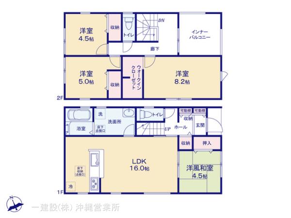 リーブルガーデン南城市佐敷新里の見取り図
