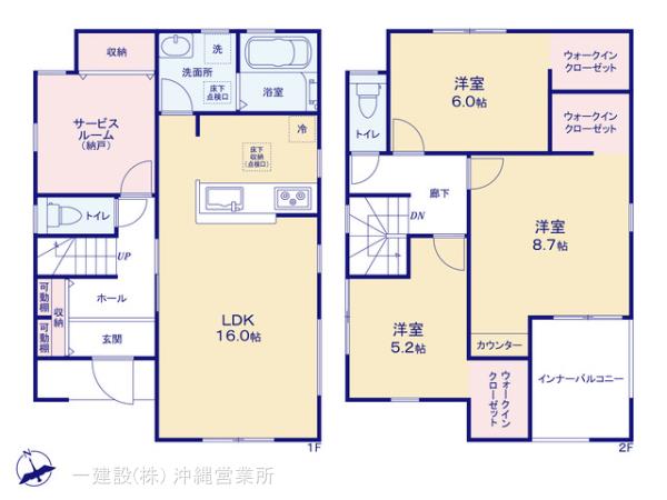 リーブルガーデン八重瀬町伊覇第２の見取り図