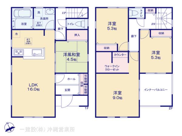 リーブルガーデン八重瀬町伊覇第２の見取り図