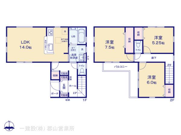 リーブルガーデン麓山2丁目の見取り図