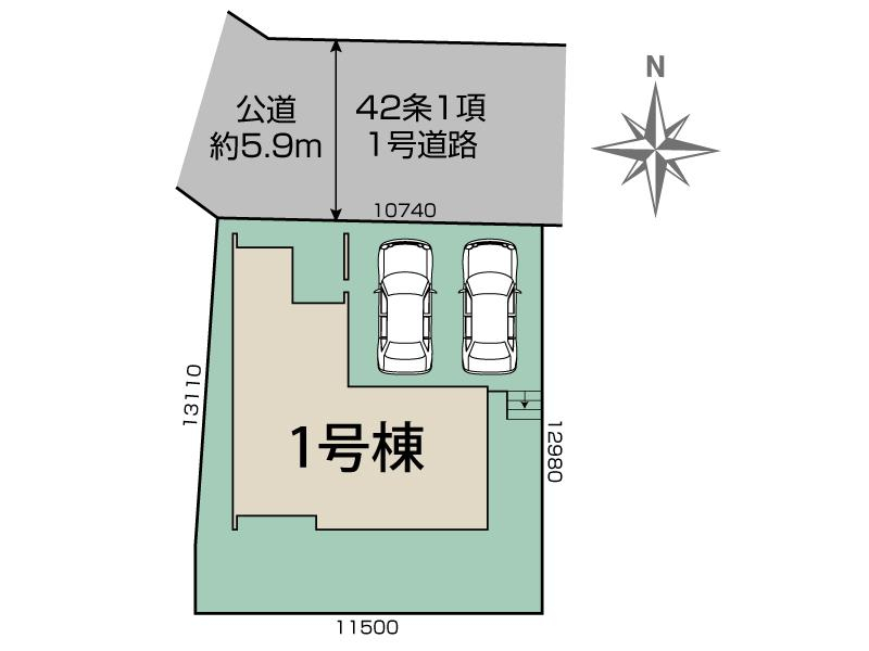 ブルーミングガーデン宇治市伊勢田町砂田１棟の見取り図