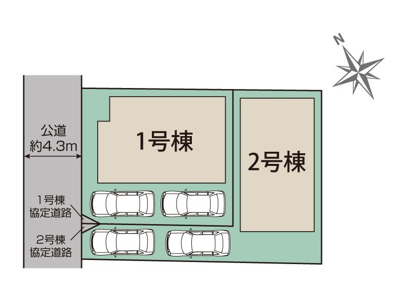 ブルーミングガーデン船橋市日の出１丁目２棟の見取り図