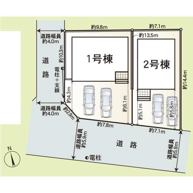 クレイドルガーデン松山市ひばりケ丘 第1の見取り図