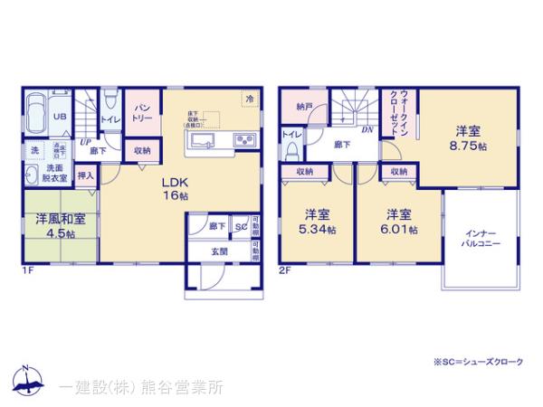 リーブルガーデン行田城西第２の見取り図