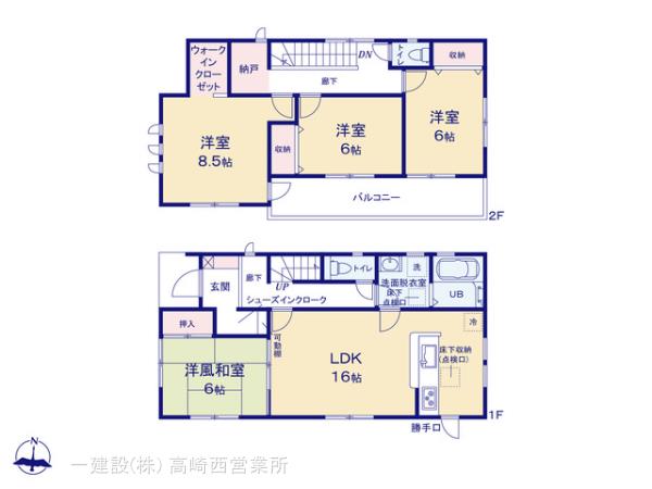 リーブルガーデン第３前橋青柳の見取り図