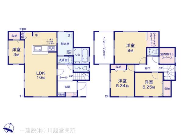リーブルガーデン川越古谷上の見取り図