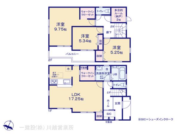 リーブルガーデン川越古谷上の見取り図