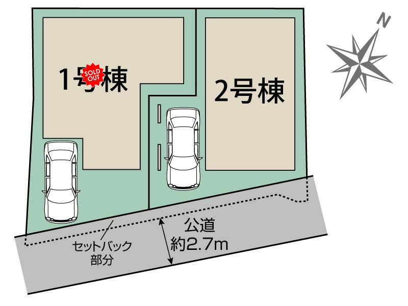ブルーミングガーデン門真市三ツ島２棟の見取り図