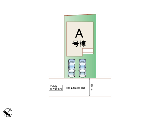 ハートフルタウン平塚市南金目1801番の見取り図