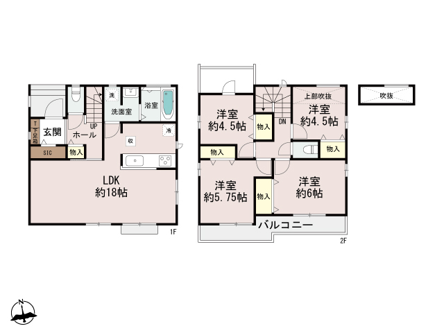 ハートフルタウン(新大阪)伊丹春日丘4丁目の見取り図