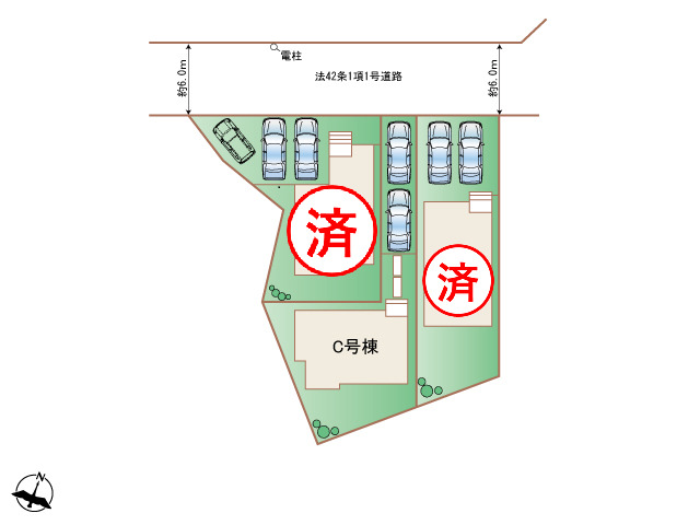ハートフルタウン(東)尾張旭市城前町2期の見取り図