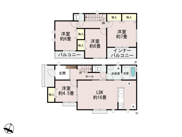 ハートフルタウン前橋市天川大島町925番の見取り図