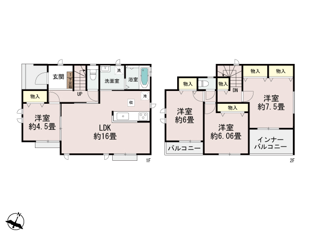 ハートフルタウン前橋市天川大島町925番の見取り図