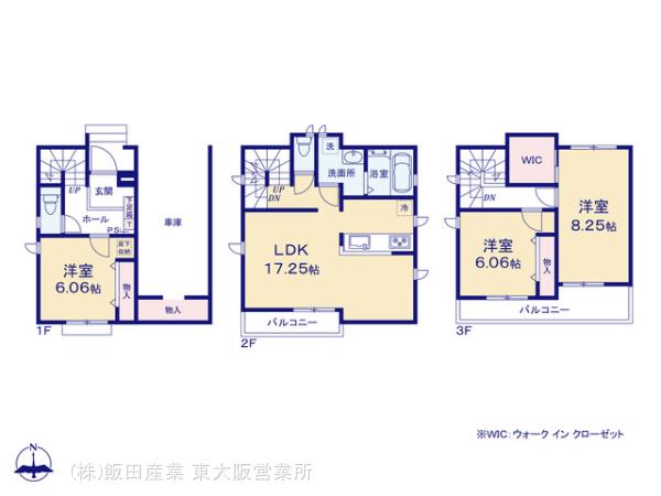 ハートフルタウン(東大阪)藤井寺沢田1丁目の見取り図
