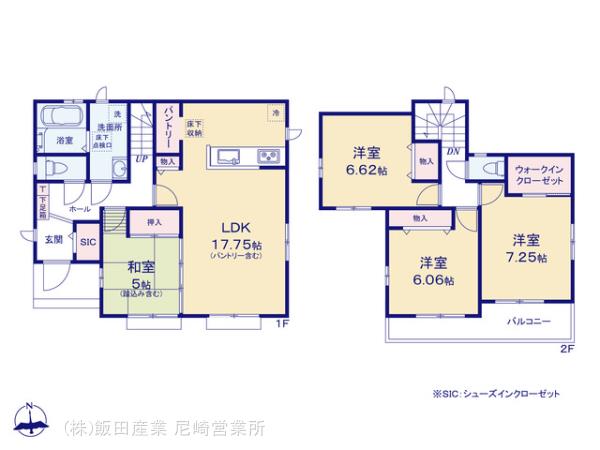 ハートフルタウン(尼崎)神戸北区甲栄台5丁目の見取り図