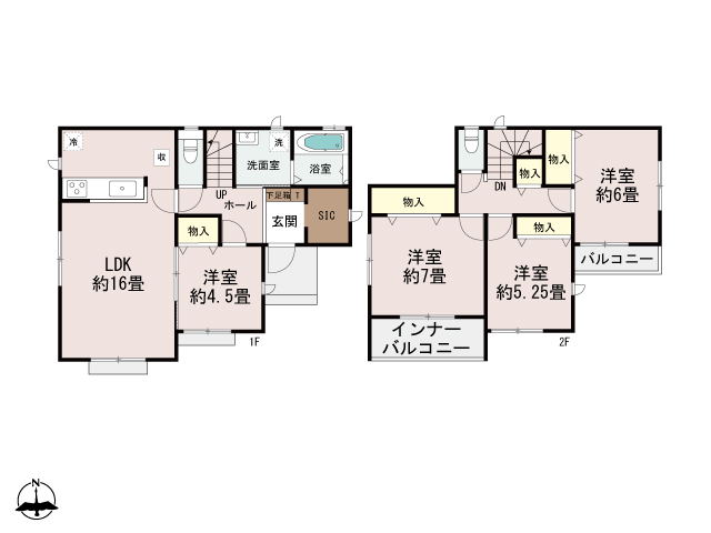 ハートフルタウン高崎市下小鳥町90番20の見取り図
