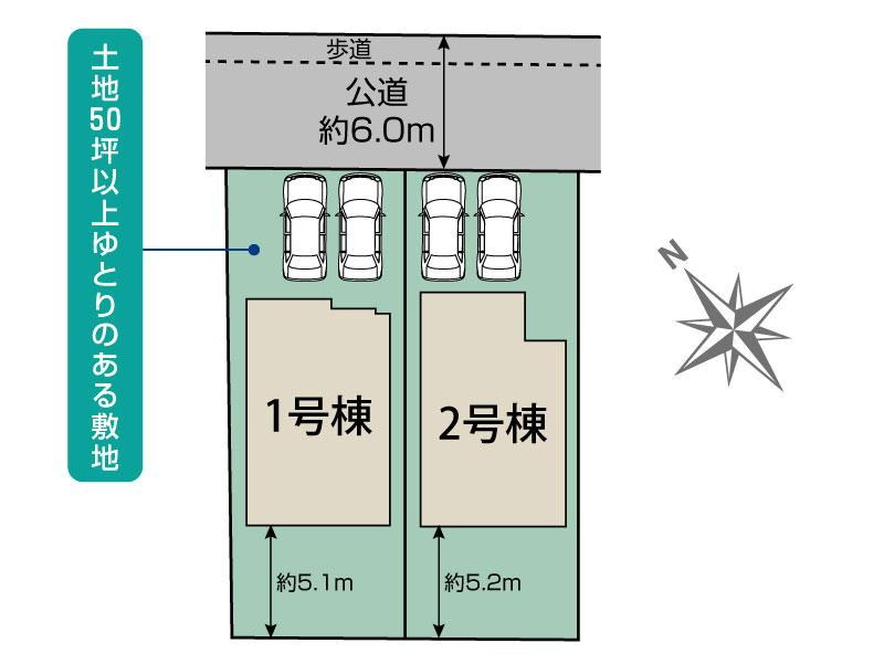 ブルーミングガーデン市川市本北方２丁目２棟の見取り図