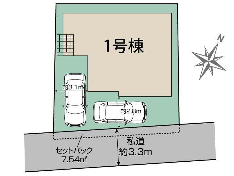 ブルーミングガーデン市川市中山１丁目１棟の見取り図