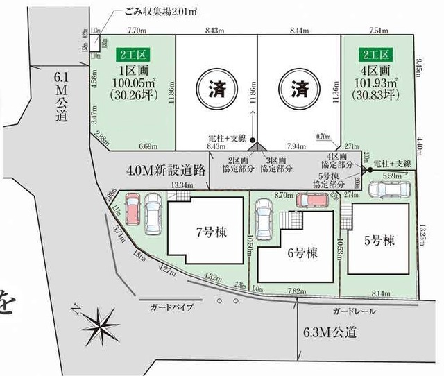 グラファーレ4245松戸市河原塚５期７棟の見取り図