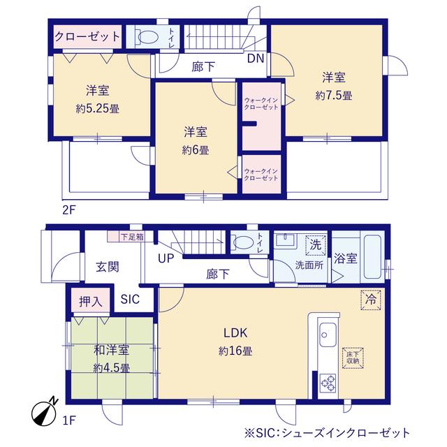 グラファーレ4248松伏町松伏３１期２棟の見取り図