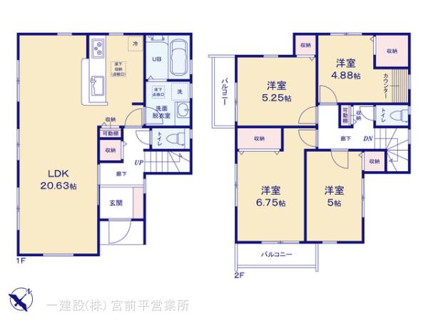 リーブルガーデン青葉区大場町第６の見取り図
