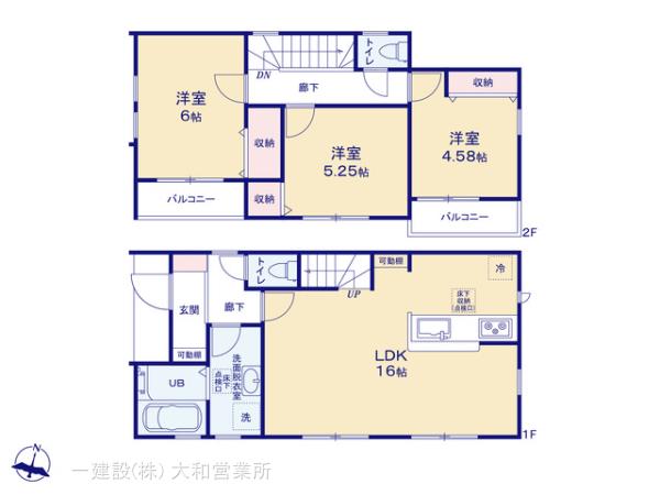 リーブルガーデン大和市深見の見取り図