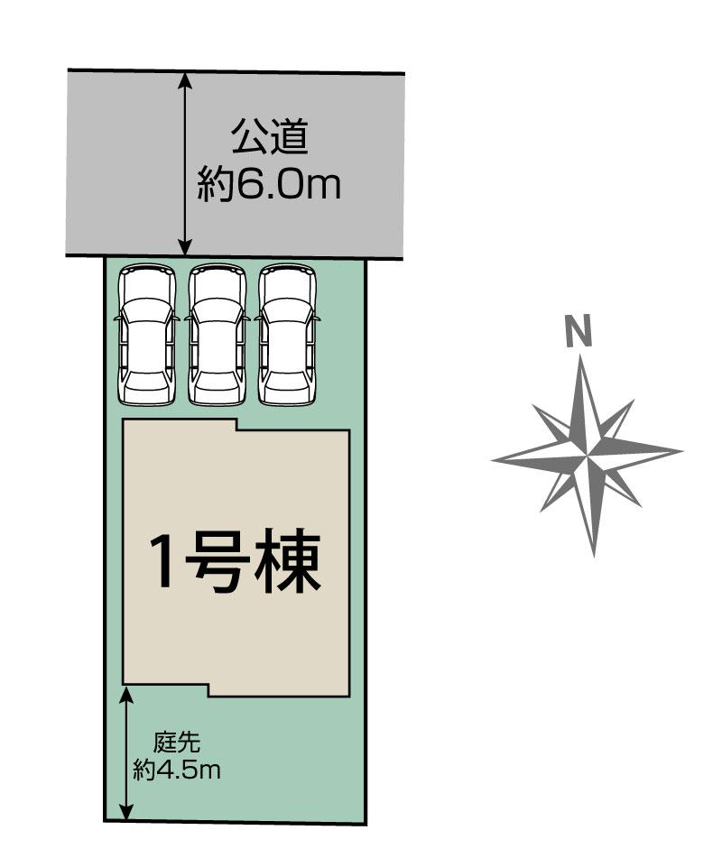ブルーミングガーデン一宮市馬見塚１棟の見取り図