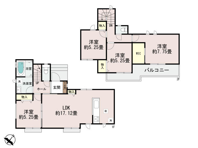 ハートフルタウン(神戸東)神戸北区東大池3丁目2期の見取り図