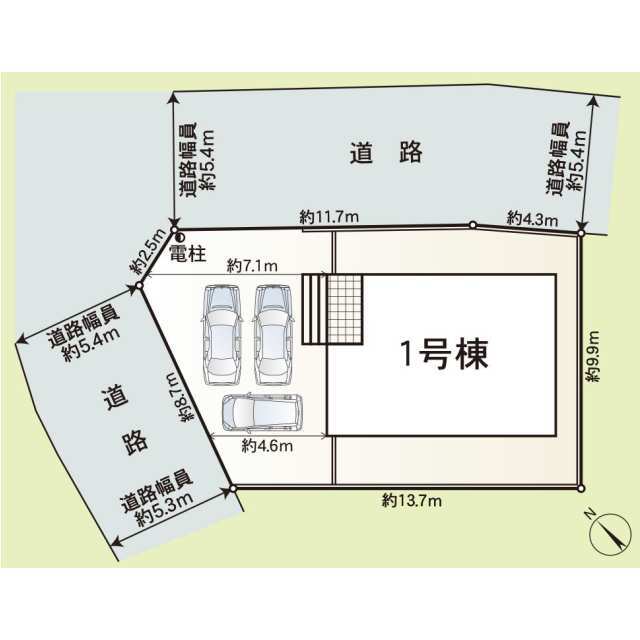 クレイドルガーデン坂井市春江町正蓮花 第1の見取り図
